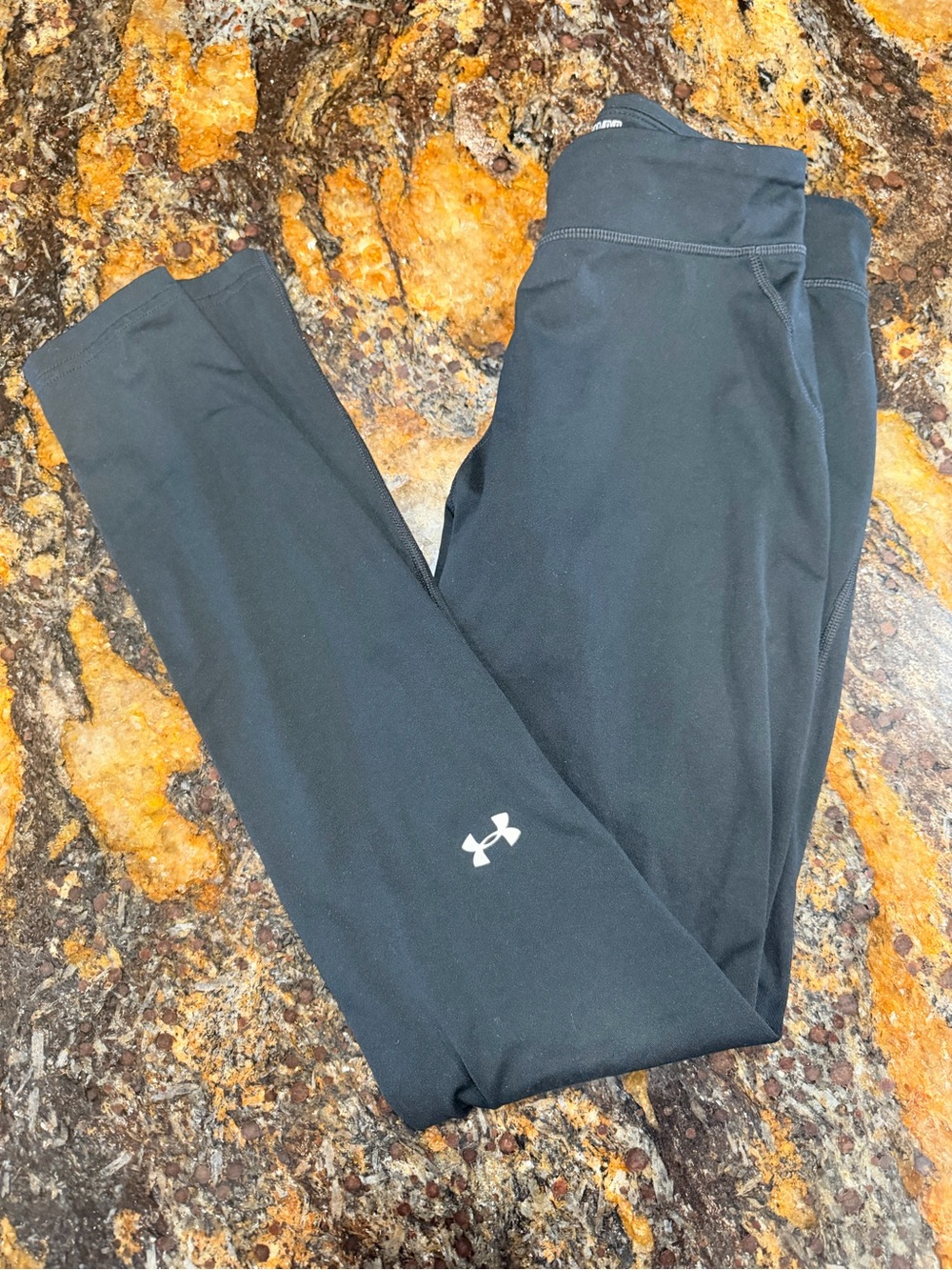 Under Armour Kids Black Logo Performance Leggings